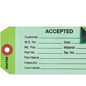 2-Part Inspection Tags - "Accepted", Green