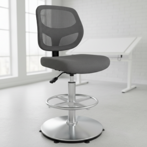 Fabric Work Stool - Blue