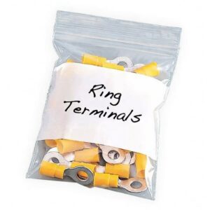 Pactek 2 Mil White Block Reclosable Bags