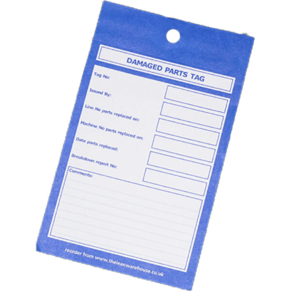 Damaged Part tag