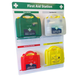 First Aid & Eye Wash & Burns & Biohazard Station