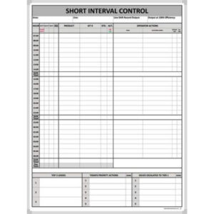 Short Interval Control Whiteboard