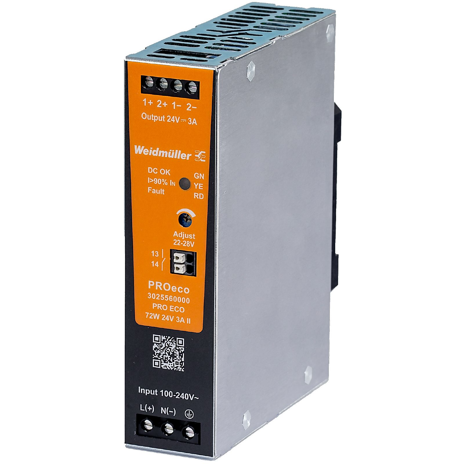 3025560000 WEIDMULLER - PRO ECO 72W 24V 3A II