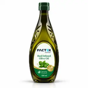 PACTEK Basil Infused Olive Oil – 500 ml Bottle