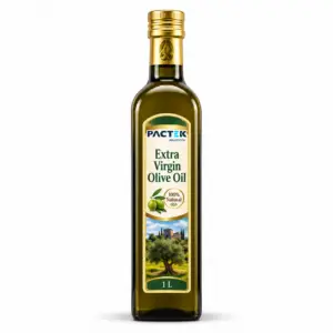 PACTEK Extra Virgin Olive Oil – 1 L Gold-Cap Bottle